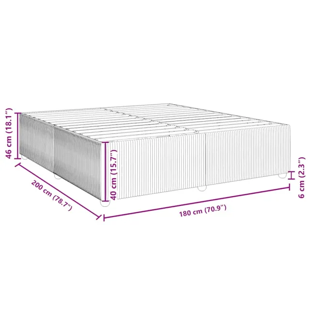 VidaXL Cadre de lit sans matelas rose 180x200 cm velours