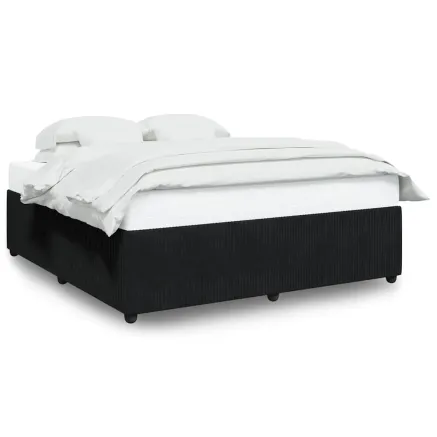 Cadre de lit sans matelas noir 200x200 cm velours 2