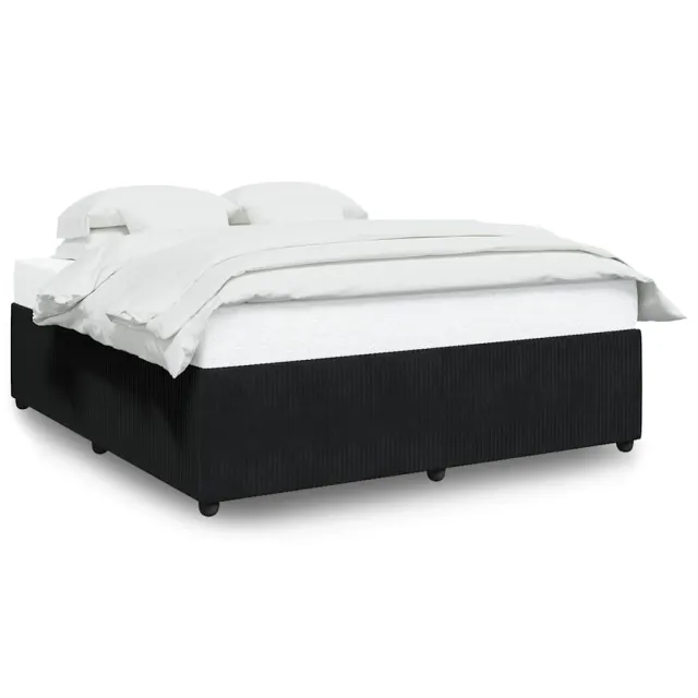 Cadre de lit sans matelas noir 200x200 cm velours