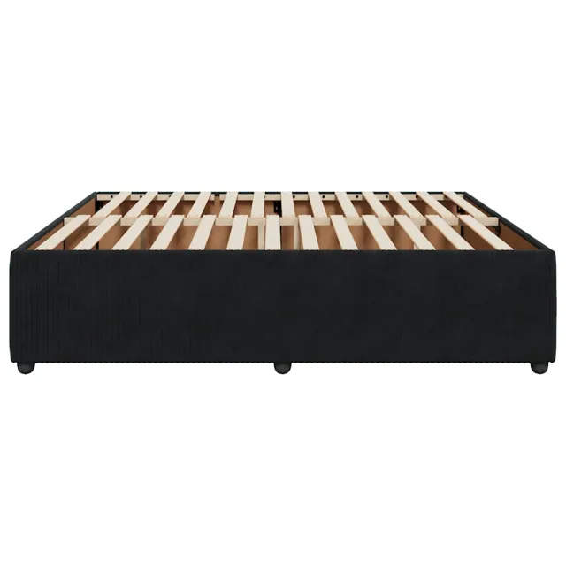 Cadre de lit sans matelas noir 200x200 cm velours