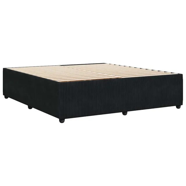 Cadre de lit sans matelas noir 200x200 cm velours