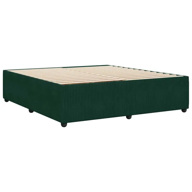 Cadre de lit sans matelas vert foncé 200x200 cm velours