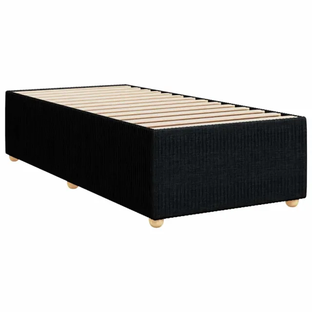Cadre de lit sans matelas noir 90x190 cm simple tissu