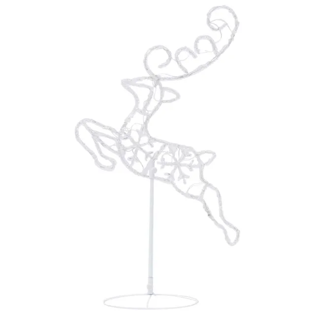 Renne/traîneaux Noël volant Acrylique 260x21x87cm Blanc chaud