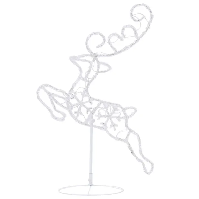 Renne/traîneaux Noël volant Acrylique 260x21x87cm Blanc chaud