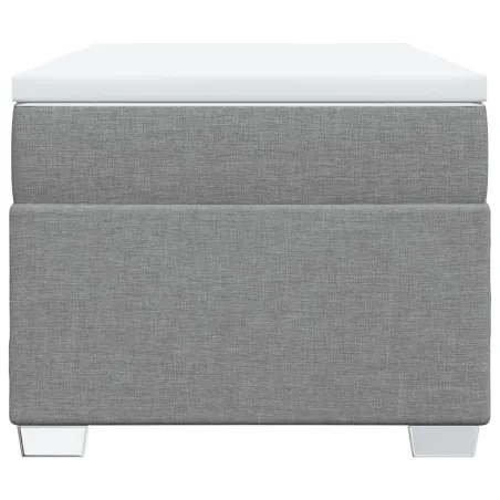 Sommier à lattes de lit et matelas Gris clair 90x190 cm Tissu