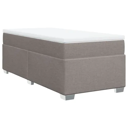 Sommier à lattes de lit avec matelas Taupe 90x190 cm Tissu 2