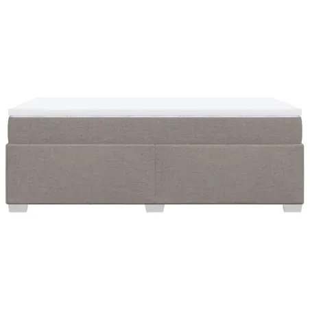 Sommier à lattes de lit avec matelas Taupe 90x190 cm Tissu