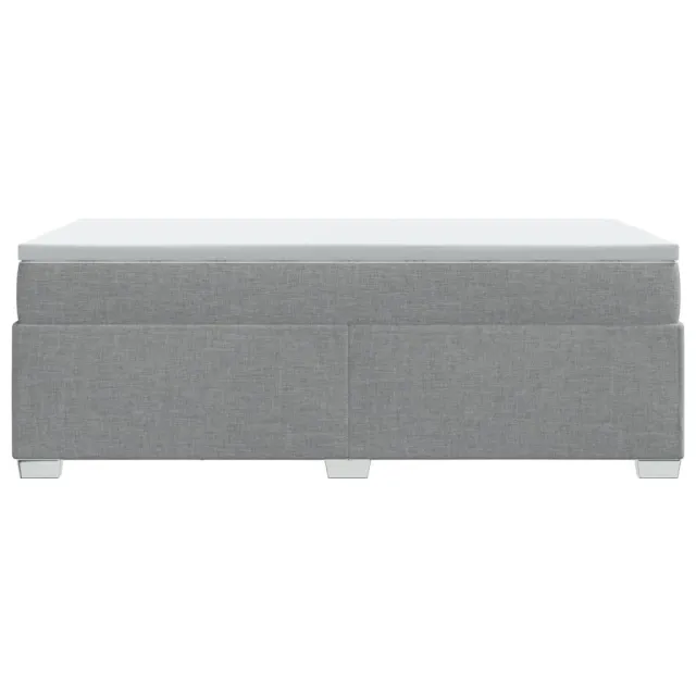 Sommier à lattes de lit avec matelas Gris clair 90x200 cm Tissu
