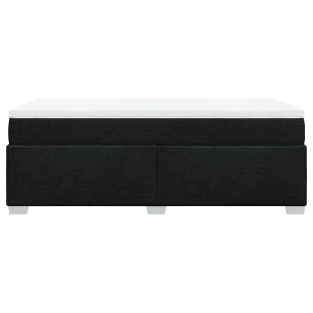 Sommier à lattes de lit avec matelas Noir 90x200 cm Tissu
