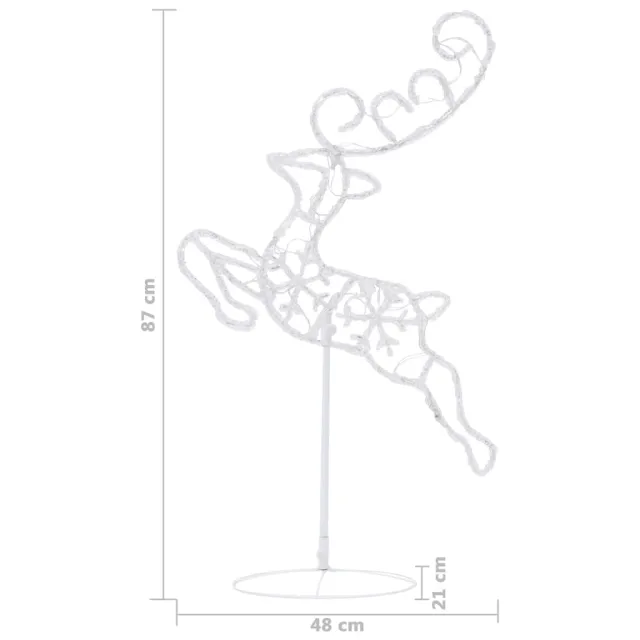 Renne/traîneaux Noël volant Acrylique 260x21x87 cm Bleu