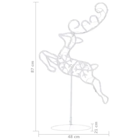 Renne/traîneaux Noël volant Acrylique 260x21x87 cm Bleu