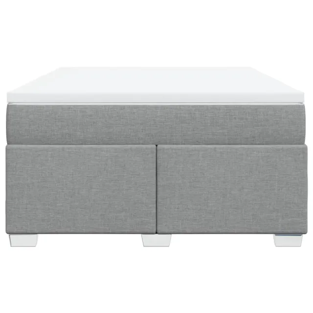Sommier à lattes de lit avec matelas Gris clair 140x190cm Tissu