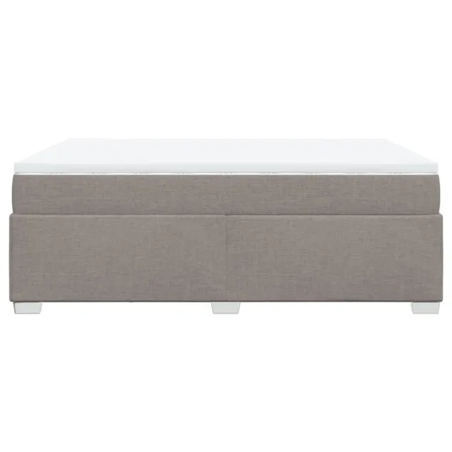 Sommier à lattes de lit avec matelas Taupe 140x190 cm Tissu