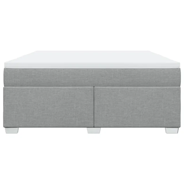 Sommier à lattes de lit avec matelas Gris clair 180x200cm Tissu