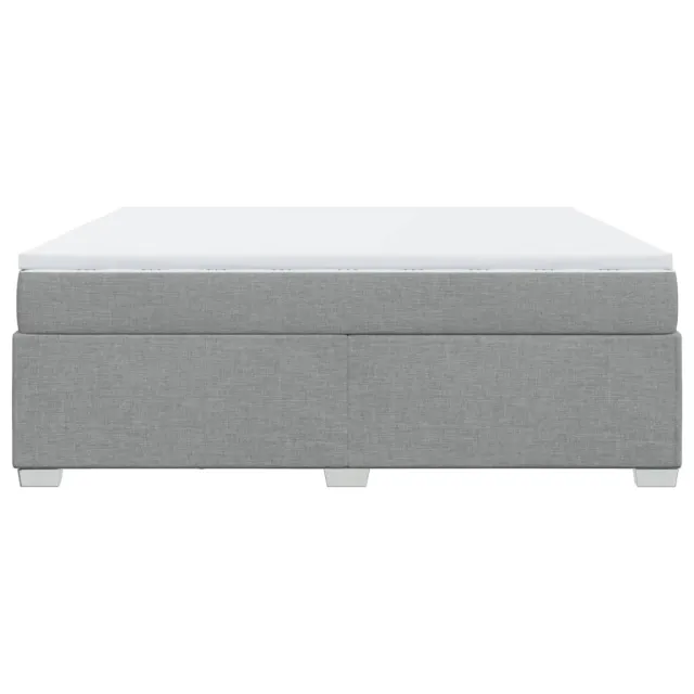 Sommier à lattes de lit avec matelas Gris clair 180x200cm Tissu