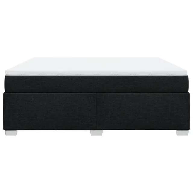 Sommier à lattes de lit avec matelas Noir 180x200 cm Tissu