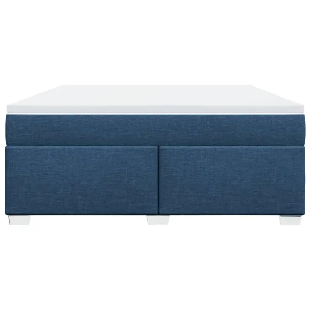 Sommier à lattes de lit avec matelas Bleu 180x200 cm Tissu