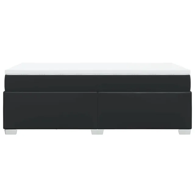 Sommier à lattes de lit avec matelas Noir 80x200cm Similicuir