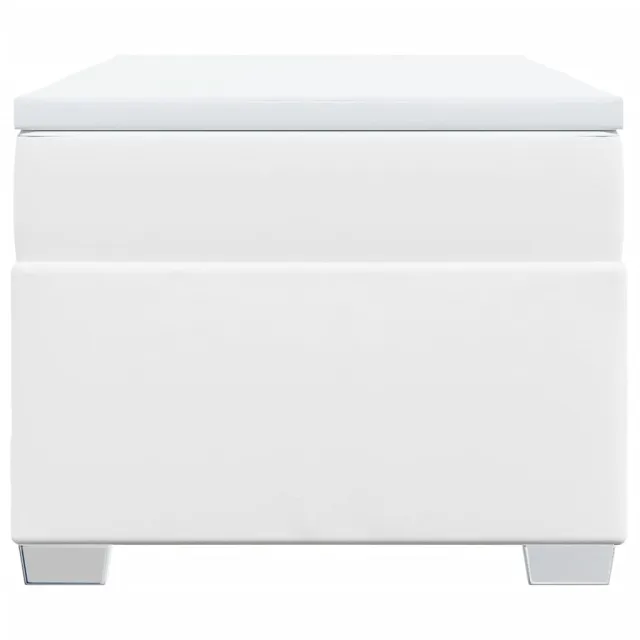 Sommier à lattes de lit avec matelas Blanc 80x200 cm Similicuir