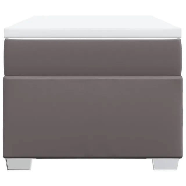 Sommier à lattes de lit avec matelas Gris 80x200 cm Similicuir