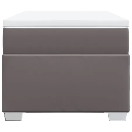 Sommier à lattes de lit avec matelas Gris 80x200 cm Similicuir