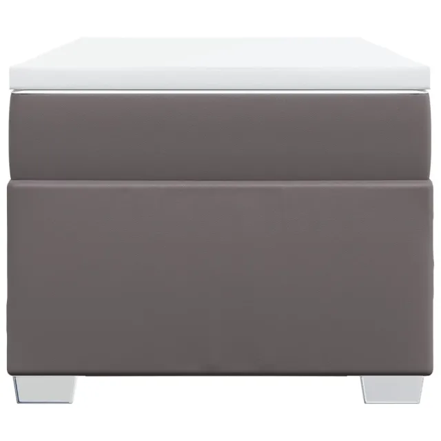 Sommier à lattes de lit avec matelas Gris 90x190 cm Similicuir