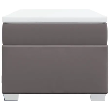 Sommier à lattes de lit avec matelas Gris 90x190 cm Similicuir