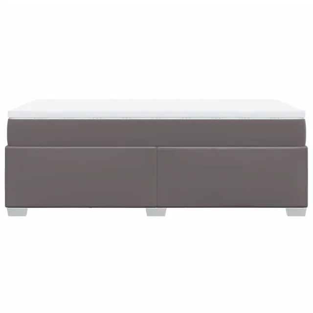 Sommier à lattes de lit avec matelas Gris 90x190 cm Similicuir