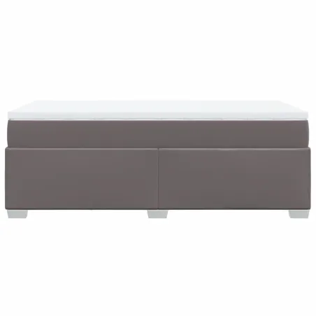 Sommier à lattes de lit avec matelas Gris 90x190 cm Similicuir
