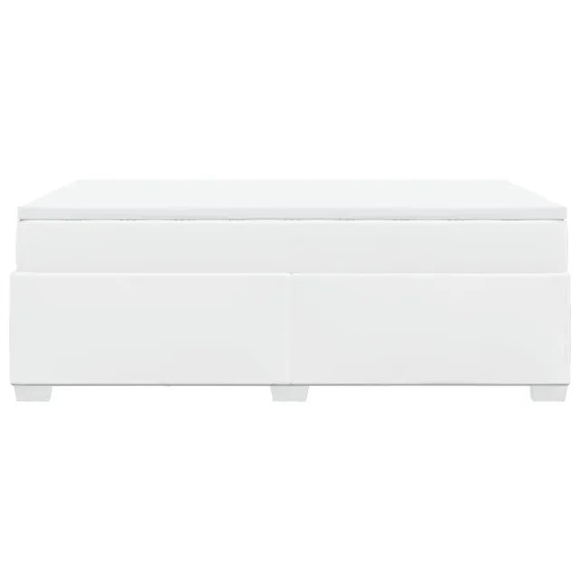 Sommier à lattes de lit avec matelas Blanc 120x200cm Similicuir