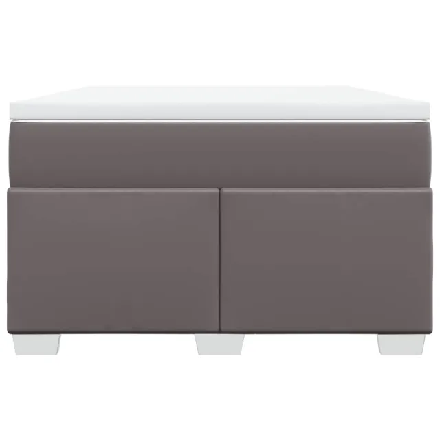 Sommier à lattes de lit avec matelas Gris 120x200 cm Similicuir