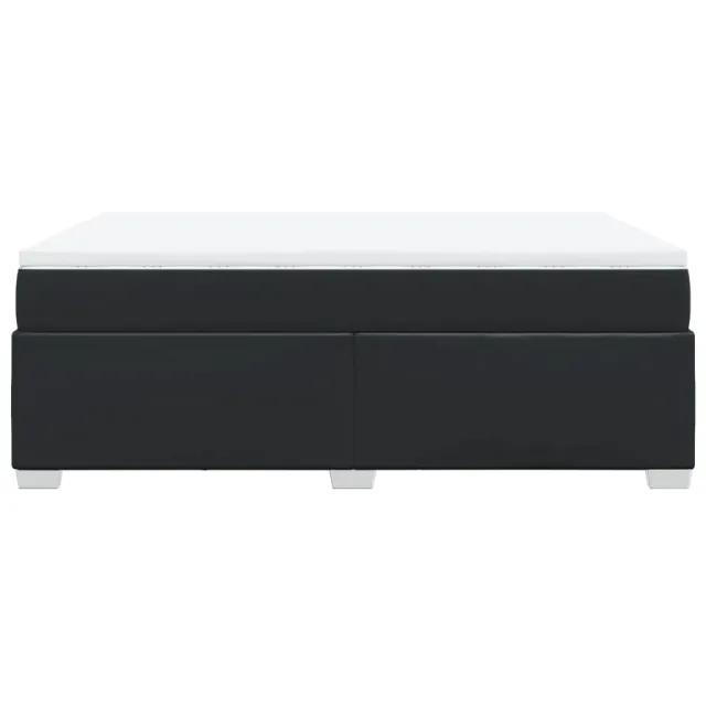 Sommier à lattes de lit avec matelas Noir 160x200 cm