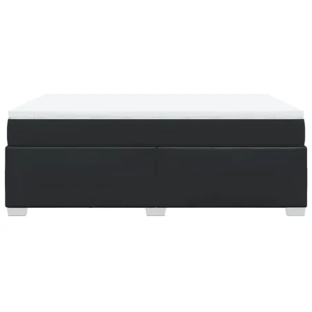 Sommier à lattes de lit avec matelas Noir 160x200 cm