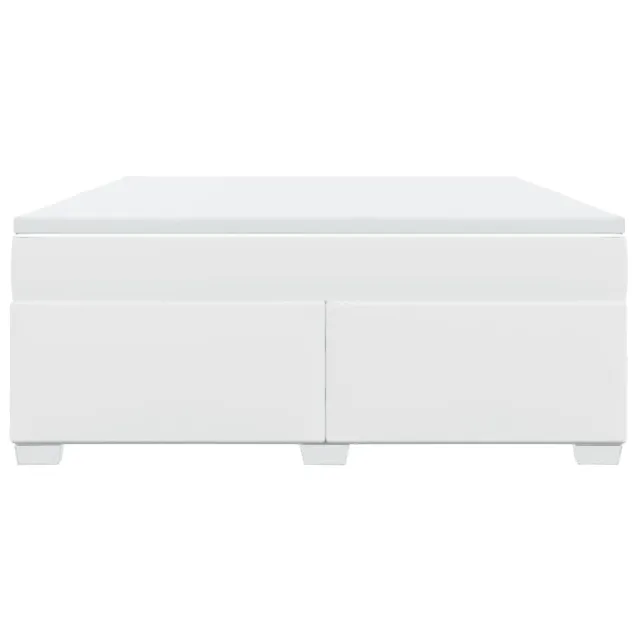 Sommier à lattes de lit avec matelas Blanc 180x200cm Similicuir