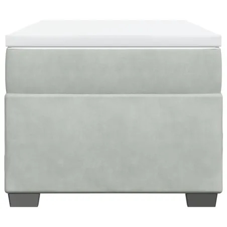 Sommier à lattes de lit et matelas Gris clair 80x200 cm Velours