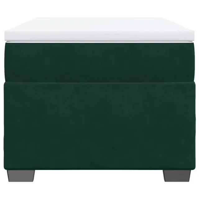 Sommier à lattes de lit et matelas Vert foncé 80x200 cm Velours