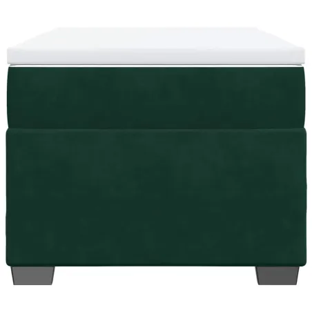 Sommier à lattes de lit et matelas Vert foncé 80x200 cm Velours