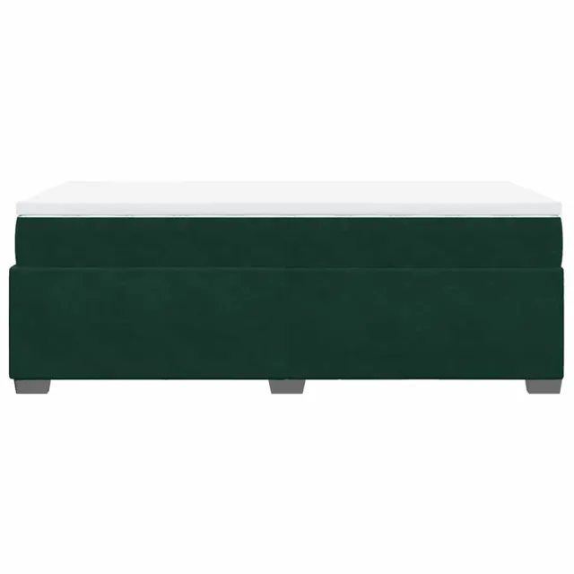 Sommier à lattes de lit et matelas Vert foncé 80x200 cm Velours