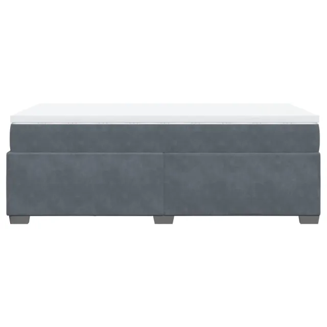 Sommier à lattes de lit et matelas Gris foncé 90x190 cm Velours