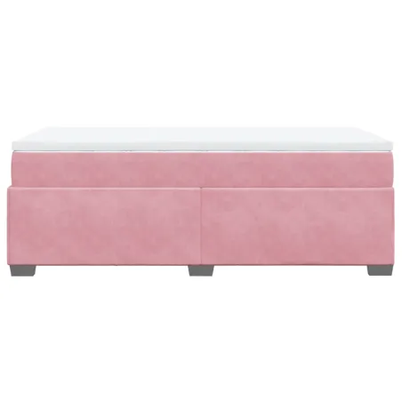 Sommier à lattes de lit avec matelas Rose 90x190 cm Velours