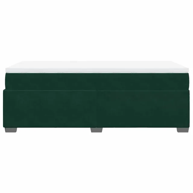 Sommier à lattes de lit avec matelas Vert foncé 90x200 cm