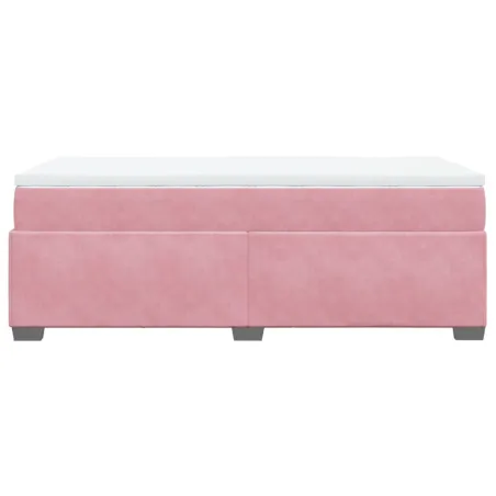 Sommier à lattes de lit avec matelas Rose 90x200 cm Velours