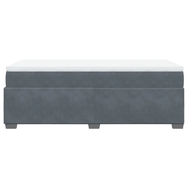 Sommier à lattes de lit avec matelas Gris foncé 100x200 cm