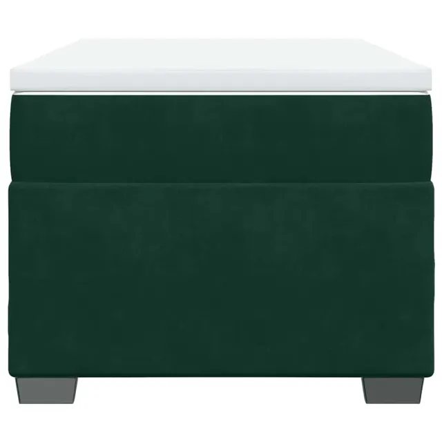 Sommier à lattes de lit avec matelas Vert foncé 100x200 cm