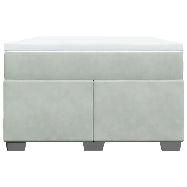 Sommier à lattes de lit et matelas Gris clair 120x200cm Velours