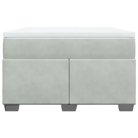 Sommier à lattes de lit et matelas Gris clair 120x200cm Velours