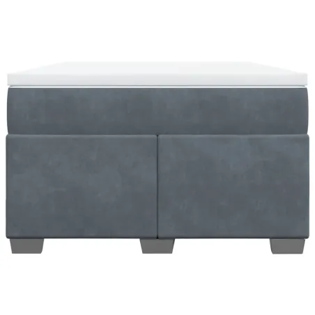 Sommier à lattes de lit et matelas Gris foncé 120x200cm Velours