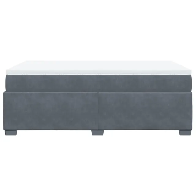 Sommier à lattes de lit et matelas Gris foncé 120x200cm Velours