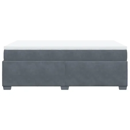 Sommier à lattes de lit et matelas Gris foncé 120x200cm Velours